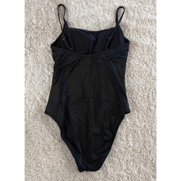 Shade & Shore™ Women's Black Mesh Front One Piece Swimsuit - Picture 4 of 7